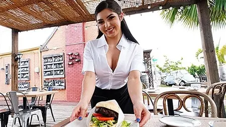 Burgercafe waitress real whore